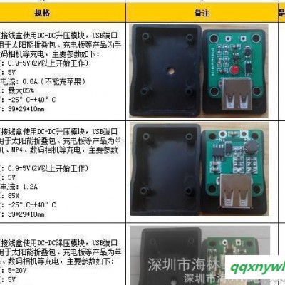 USB稳压器，升压器，降压器，稳压器，多路USB太阳能包稳压器