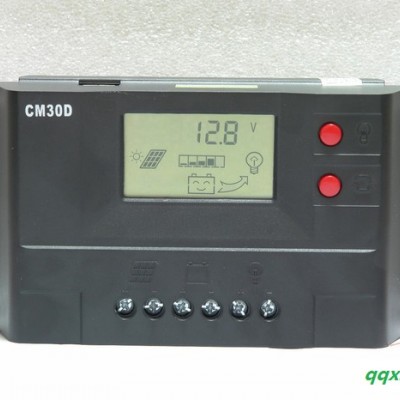 CM20D/CM30D 太阳能控制器 20A/30A   12V/24V自识别 PWM智能充电 LCD显示充放电参数