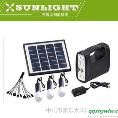 太阳能家用移动照明系统手机充电5W3WLED灯泡电源野营户外