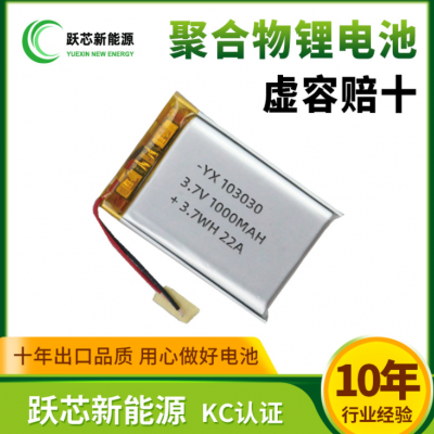 锂电池103030 1000毫安3.7V 美容仪LED照明灯K歌宝训狗器充电电池